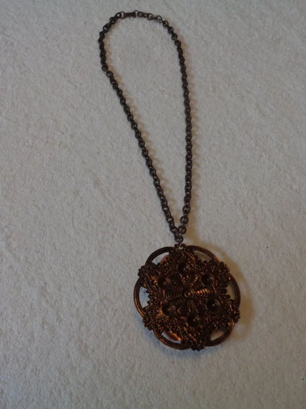 KINGLY RETRO COSPLAY BIG COPPERY & METAL PENDANT ON CHAIN